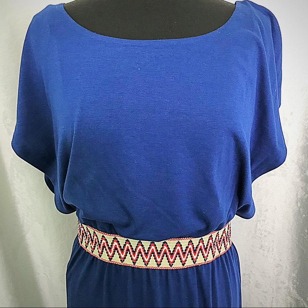 Charming Charlie Blue Elastic Waist Maxi Dress - Picture 2 of 8